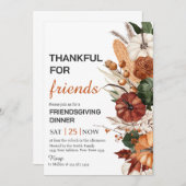 Thankful For Friends Dinner 招待状 (正面/裏面)