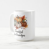 Thankful for Grandpa Thanksgiving Pumpkins コーヒーマグカップ (正面左)