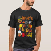 Thankful For My 7th Grade Turkeys Thanksgiving Tea Tシャツ (正面)