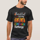Thankful For My Second Grade Turkeys Cute 2nd Grad Tシャツ (正面)
