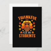 Thankful For My Students Shirt Funny Teacher Thank 招待状 (正面/裏面)