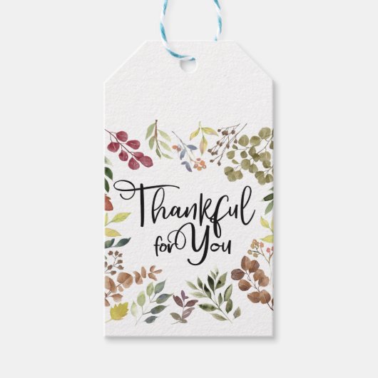 Thankful For You – 感謝祭 ギフトタグ (正面)