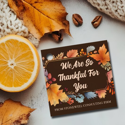 Thankful For You Custom Company Thanksgiving Party フェイバータグ