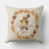 Thankful for You" Fall Photo Pillow クッション (正面)