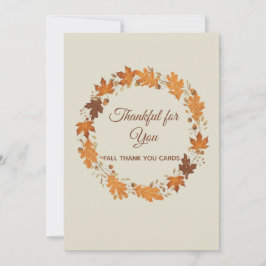 Thankful for You Fall Thank You Cards サンキューカード