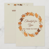 Thankful for You Fall Thank You Cards サンキューカード (正面/裏面)