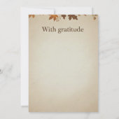 Thankful for You Fall Thank You Cards サンキューカード (裏面)