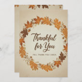 Thankful for You Fall Thank You Cards サンキューカード (正面/裏面)
