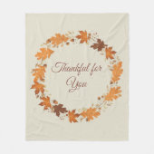 Thankful for You Fall Thank You Cards フリースブランケット (正面)