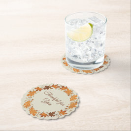 Thankful for You Fall Thank You Cards ペーパーコースター