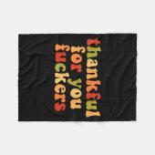 Thankful For You Forers フリースブランケット (正面(横))