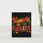 Thankful For You Forers Funny Thanksgiving Friends カード (正面)