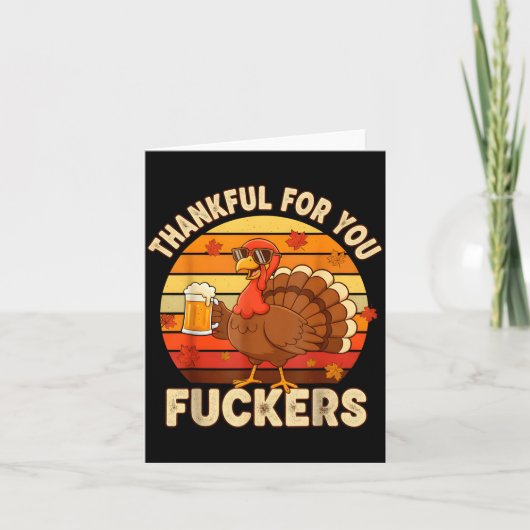 Thankful For You Forers Thanksgiving Happy Turkey  カード (正面)