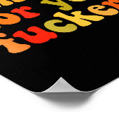 Thankful For You Forers Thanksgiving Happy Turkey  ポスター (角)