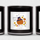 Thankful for You Funny Thanksgiving Candle Label スクエアシール
