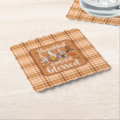 Thankful Gnomes – Autumn Blessings ペーパーコースター (アングル)