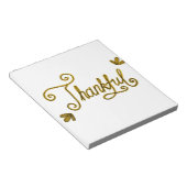 Thankful gold lettering ノートパッド (アングル)
