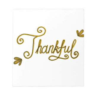 Thankful gold lettering ノートパッド