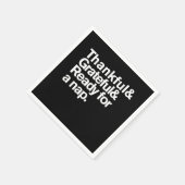 Thankful Grateful and Ready For a Nap Funny Thanks スタンダードカクテルナプキン (角)