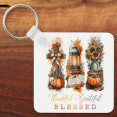 Thankful Grateful Blessed キーホルダー (正面)