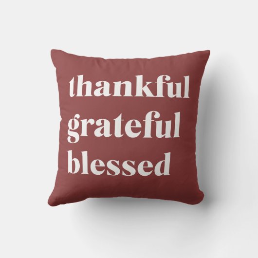 Thankful Grateful Blessed クッション (裏面)