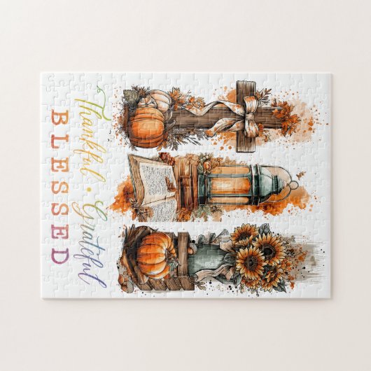 Thankful Grateful Blessed  ジグソーパズル (横)