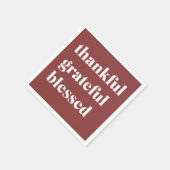 Thankful Grateful Blessed スタンダードカクテルナプキン (角)