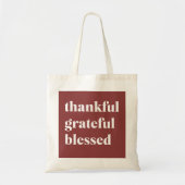 Thankful Grateful Blessed トートバッグ (正面)