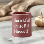 Thankful Grateful Blessed マグカップ