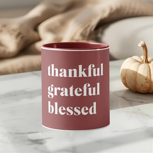 Thankful Grateful Blessed マグカップ