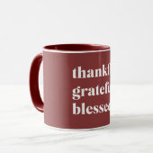 Thankful Grateful Blessed マグカップ (正面左)