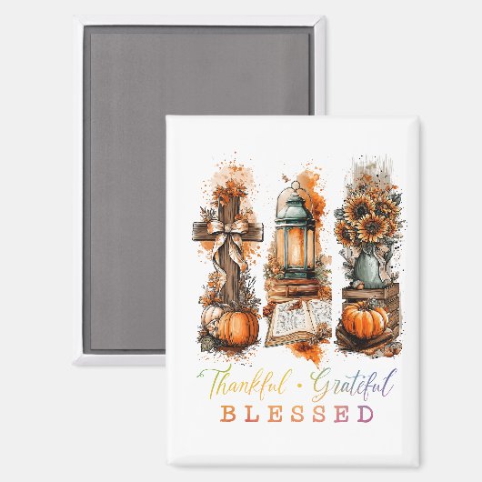 Thankful Grateful Blessed  マグネット (正面/裏面)