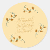 Thankful, Grateful, Blessed  ラウンドシール (正面)