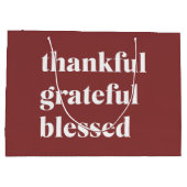 Thankful Grateful Blessed ラージペーパーバッグ (裏面)