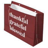 Thankful Grateful Blessed ラージペーパーバッグ (正面アングル)