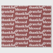 Thankful Grateful Blessed Autumn ラッピングペーパー (フラット)