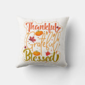 Thankful Grateful Blessed: Autumn’s Heartbeat クッション (裏面)