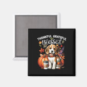 Thankful Grateful Blessed Beagle Dog Happy Fall Y' マグネット (正面/裏面)