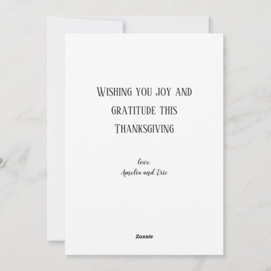 Thankful Grateful Blessed Bryan’s Thanksgiving シーズンカード (裏面)