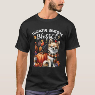 Thankful Grateful Blessed Chihuahua Dog Fall Y all Tシャツ
