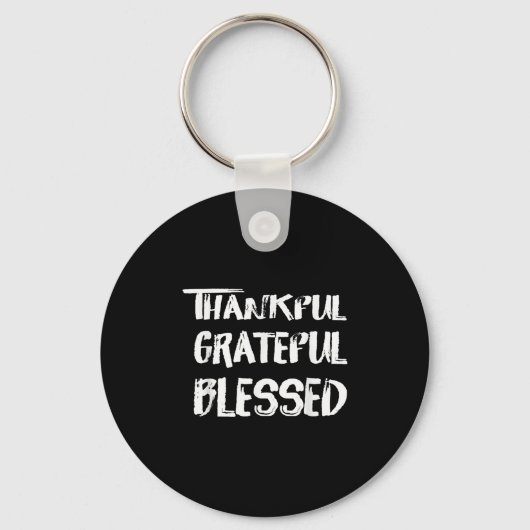 Thankful Grateful Blessed Christmas Shirts For Men キーホルダー (正面)