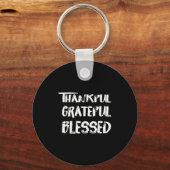 Thankful Grateful Blessed Christmas Shirts For Men キーホルダー (正面)