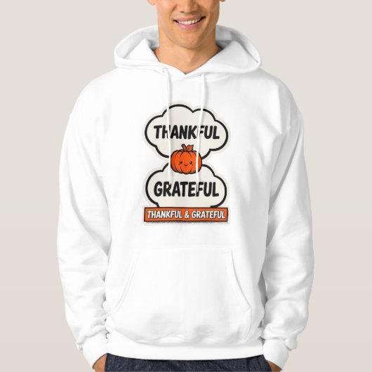 Thankful Grateful Blessed Comic Tee パーカ (正面)