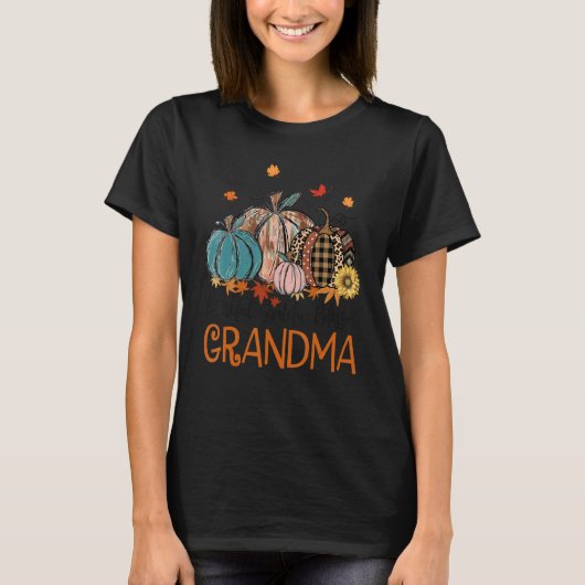 Thankful Grateful Blessed Grandma Pumpkins Thanksg Tシャツ (正面)