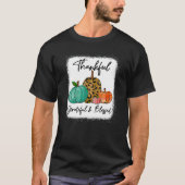 Thankful Grateful Blessed Leopard Pumpkin Fall Tha Tシャツ (正面)