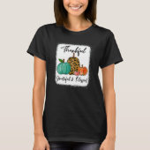 Thankful Grateful Blessed Leopard Pumpkin Fall Tha Tシャツ (正面)
