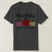 Thankful Grateful Blessed Leopard Pumpkin Thanksgi Tシャツ (デザイン正面)