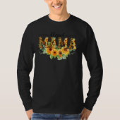 Thankful Grateful Blessed Mama Sunflower Thanksgiv Tシャツ (正面)