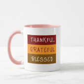 Thankful Grateful Blessed Mug マグカップ (左)