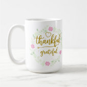 Thankful Grateful Blessed Mug – Positive Inspirati コーヒーマグカップ (左)
